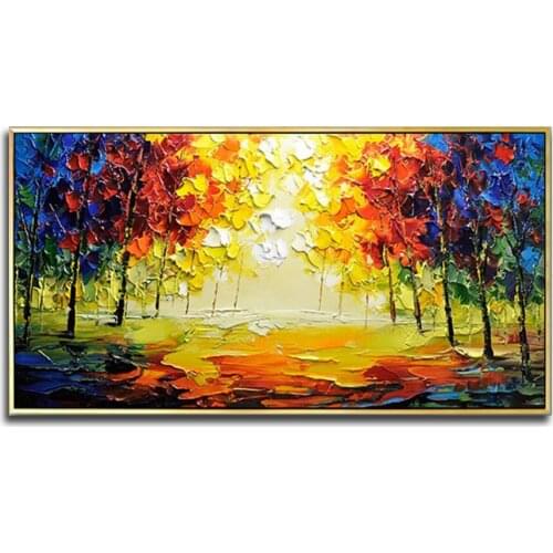 New handmade Modern Canvas on Oil Painting thriving business Rich tree 3D Paintings Home living room Decor Wall Art 2019042501