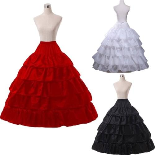 New Halloween Petticoat Vintage Fancy Underskirt 4 Hoop Skirt 5 Layers Ruffles Short Women Tulle Petticoat Girls Skirt