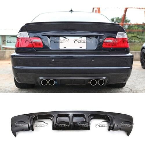 OLOTDI Car Styling Carbon Fiber Rear Lip Spoiler Bumper Diffuser For BMW E46 M3 Auto Tuning