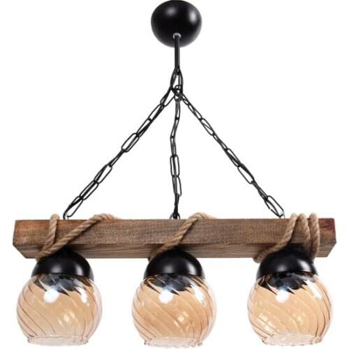 Modern 2021 Vedemo 3 Pcs Rustic Nigrum Glazed Roped Wooden chandelier chandelier люстра