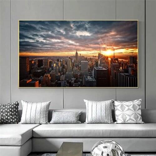 Modern City Architecture Landscape Poster Wall Art Canvas Posters and Prints Cuadros Decorative Wall Pictures Home Decoration