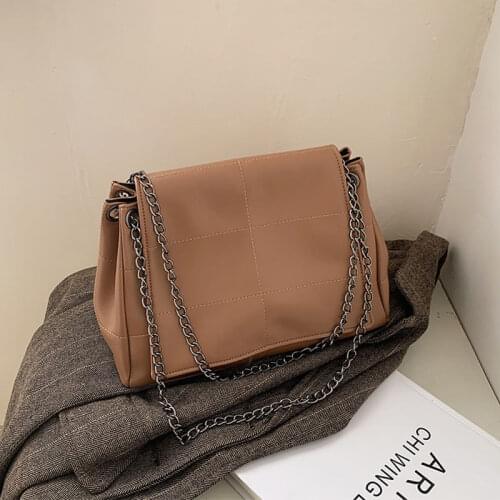Shoulder Bag Female Underarm Crossbody Bag Handbag Women Bag Backpack Soft Chain Luxury Fashion 2021 PU Leather Simple All-match