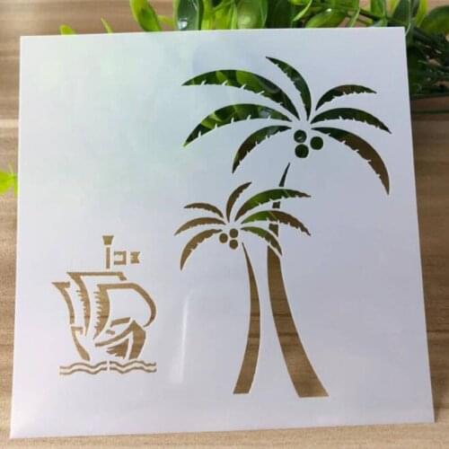 Coconut Tree Stencil For Wall Painting Template Scrapbooking Stamping Bullet Journ Accessories Embossing Office School Supplies