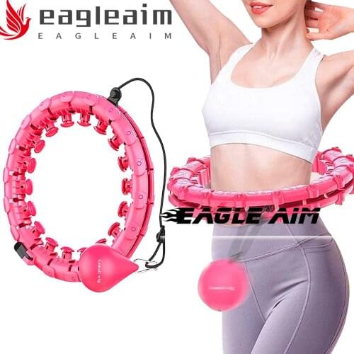 Smart Weighted Hoop 24 Section Disassembly Section Fitness Hoop Fitness Massage Two-in-One Pilates Hoop for Adults Weight Loss
