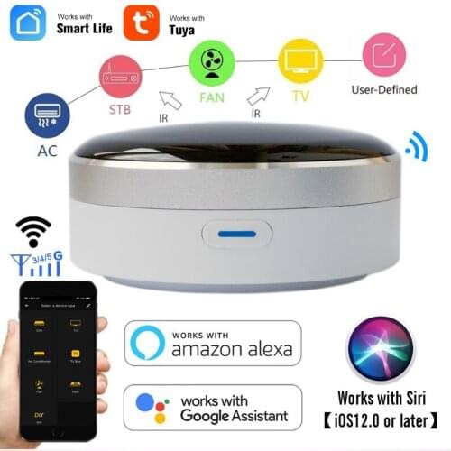 Universal IR Smart Remote Control Tuya App WiFi + Infrared Home Control Hub Works with Google Assistant Alexa Siri
