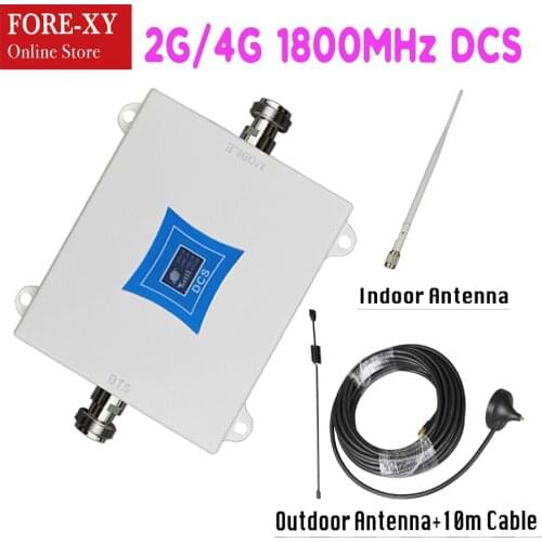 ZQTMAX 4G 1800 Cellular Signal Booster GSM 1800MHz Mobile Phone Signal Amplifier Repeater LCD Display + Antenna