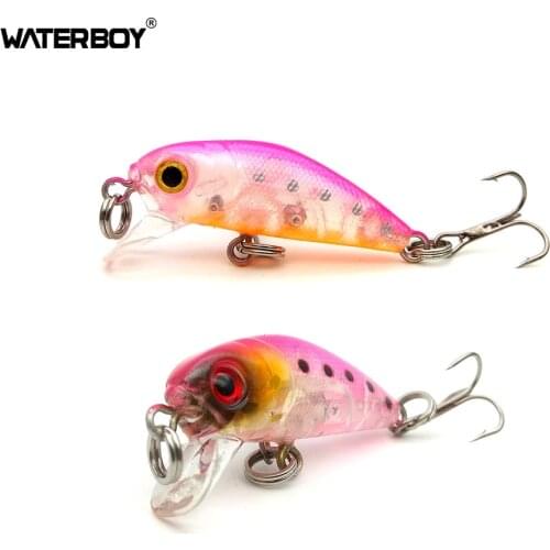 WELLSHR Mini Crankbait Minnow Lure 3.5cm 1.4in 2g 0.1oz Hard Artificial Bait 5 colors Small Size Crank fishing lures hotsale