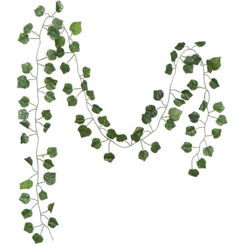 200cm green silk artificial Hanging ivy leaf garland plants vine leaves diy For Home Wedding decoration Garden Party Decor