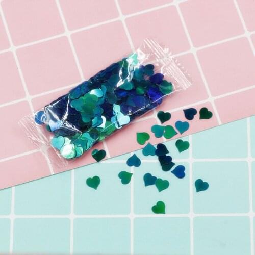10g Heart Shaped Sequins Slices for DIY Clay Decoration Filling