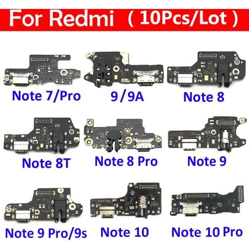 10Pcs USB Charge Port Jack Dock Connector Charging Board Flex Cable For Xiaomi Redmi 8 8A 9 10X Note 9 9S Note9 7 8 Pro 8T