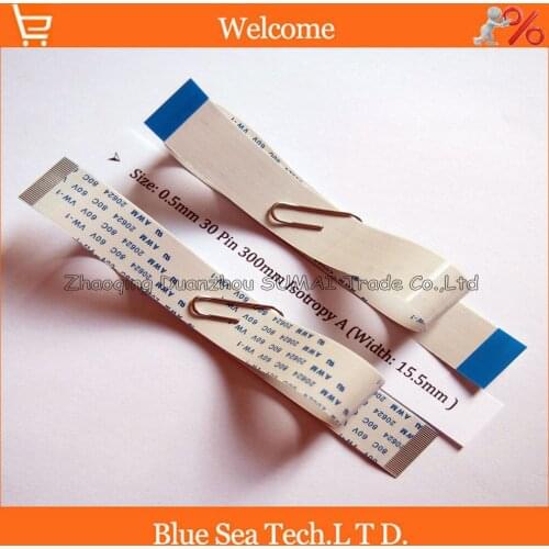 100pcs/lot FFC FPC Flexible Flat Cable 0.5mm pitch 30pin 300mm Isotropy A cable,AWM 20624,80C 60V VW-1