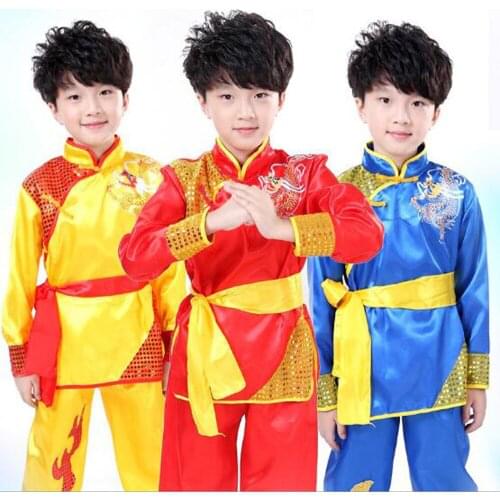 110-170cm Children Training Costumes for Chinese Kungfu Sleeveless / Long Sleeve Martial Clothes Unisex Kids Performing Suit