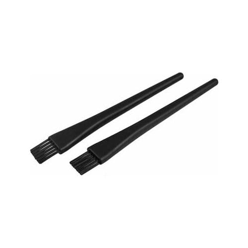 2 Pcs Black Plastic Round Handle Anti Static ESD Brush