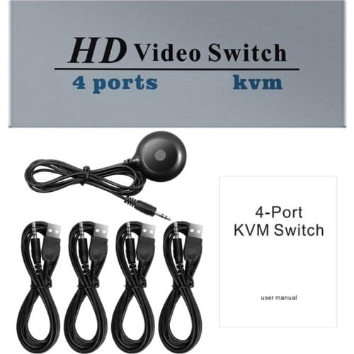 2021 New 4 Computers in 1 USB Peripheral Out Switcher for Mouse Keyboard Scanner Printer