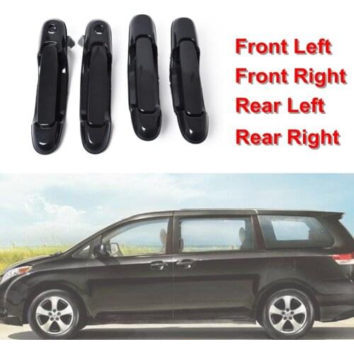 4 PCS 69220-08010FL Outside Door Handle 69210-08010FR For 98-03 Toyota Sienna Front Rear Left Right 69230-08020RR-RL