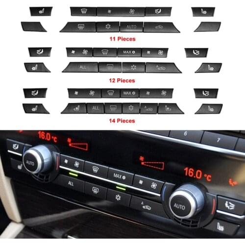 A/C Heater Button Key Caps Repair Kit Switch Button Cover For BMW 5/6/7 Series F01 F02 F06 F07 F10 F11 F12 F13 Interior Switch