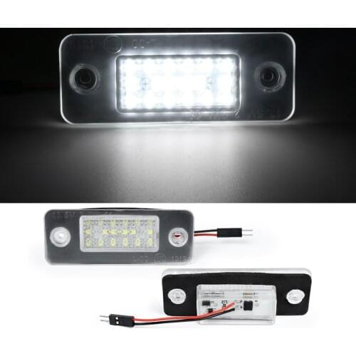 Diamond White LED License Plate Light Tag Number Plate Lamp For Audi A8 D3 2002-2010 Tail Light Canbus Error Free