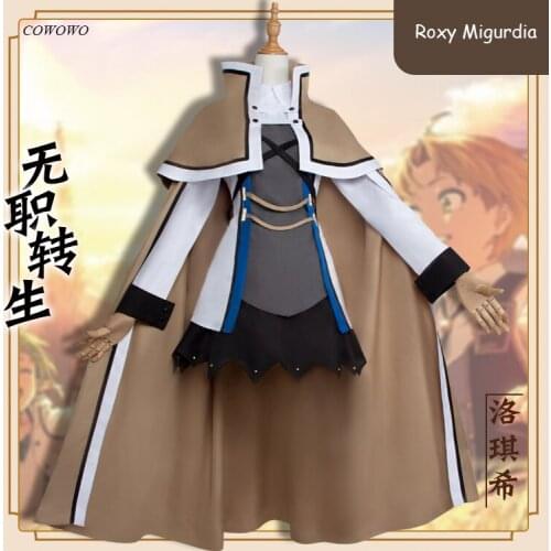 Anime! Jobless Reincarnation Roxy Migurdia Game Suit Lovely Uniform Cosplay Costume Halloween Party Outfit For Women 2021 NEW
