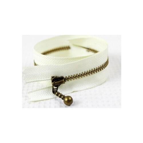 Free shipping 10pcs/lot 30cm white 3# Green bronze zipper water head Y copper zipper teeth wallet zipper