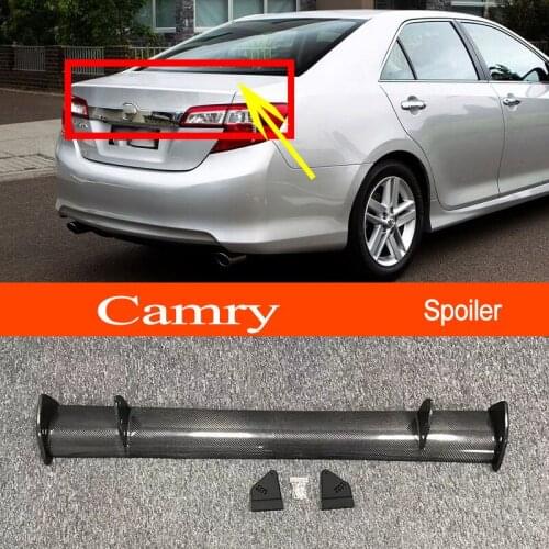 Camry 2012-2014 Real Carbon Fiber GT-style Car-styling Sporty Rear Trunk Wing Spoiler for Toyota Camry 2012-2014 Sedan