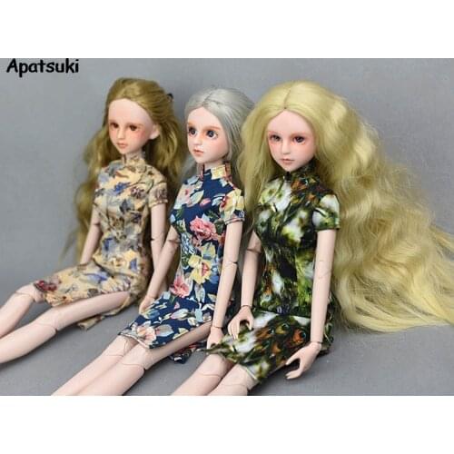 Handmade Flower Floral Dress For 40-50cm XinYi 1/4 Doll Accessories Casual Short Sleeve Evening Dress Doll Clothes for 1:4 Dolls