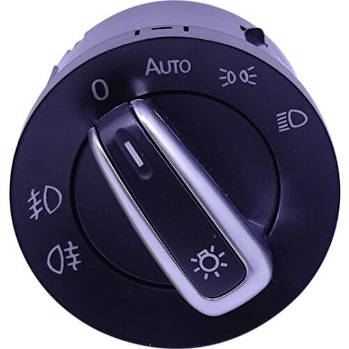 For Golf Jetta MK5 MK6 GTI Passat B6 B7 CC Touran Tiguan Chrome Auto Headlight Switch Fog Head Light Lamp Knob 5ND 941 431 B