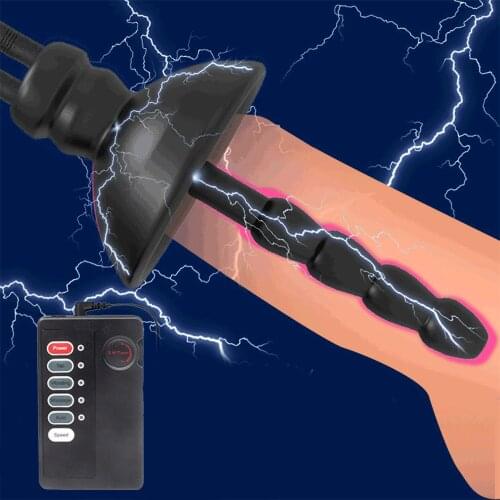 Electro Sex Toys For Men Plug In Electro Cockring Electric Shock Toy Anal Plug Penis Ring Electrotherapy Device Penis Stimulator