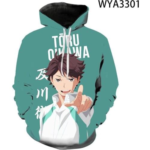 2020 New Japan Anime Haikyuu Hinata Shoyo 3D Print Men Women Children Hoodies Harajuku Long Sleeve Cool Boy Girl Kids Pullover