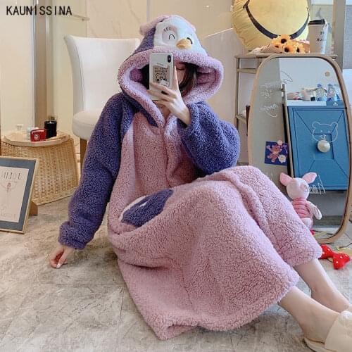 Женские флисовые халаты KAUNISSINA China At AliExpress