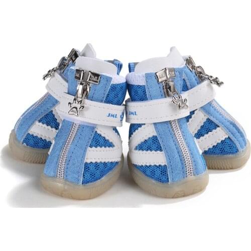 Soft Soles Dog Sneakers Shoes Pet Boots Comfortable Warm Non Slip Outdoor Running Pet Shoes Velcro Strap Mesh Fabric Pet Product