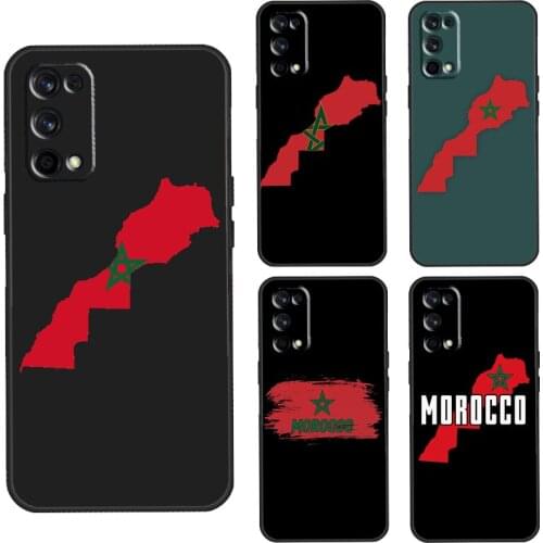 Morocco Map Flag Case For Realme C3 C11 C15 GT Neo Q3 6 7 8 Pro Cover For OnePlus 8 Pro 8T Nord 9 Pro Shell