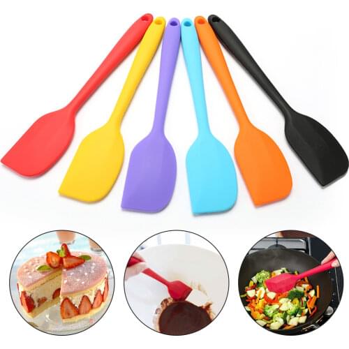 1pcs Cream Scraper DIY Bread Cake Butter Spatula Mixer Oil Brush Kitchen Baking Tool Silicone Spatula Non-stick