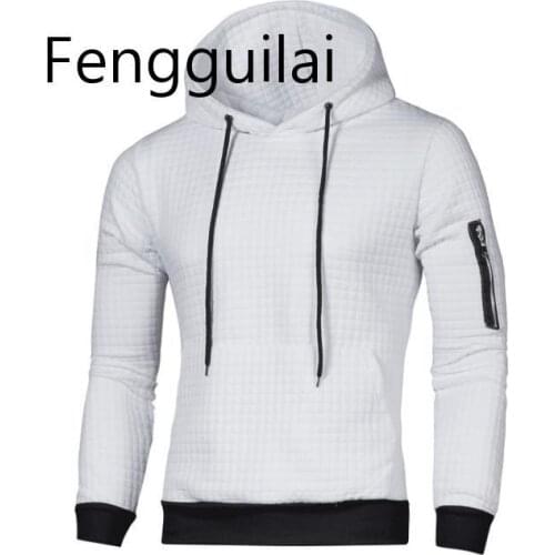 2020 New Fashion White Sweater Men Pullovers Slim Fit Jumpers Men Casual Hooded Sweater Autumn Winter Pull Femme Men Clothes