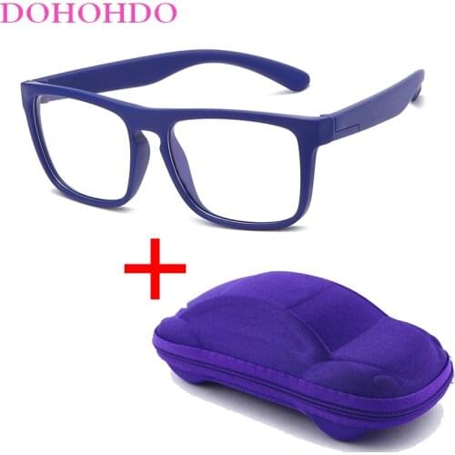 New Square Anti Blue Light Kids Glasses Optical Frame Boys Girls Silicone Safety Eyeglasses Children Blue Light Blocking Eyewear