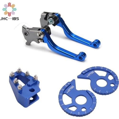 Motorcycle CNC brake clutch lever and Rear Brake Pedal Step Tip For YAMAHA TTR250 1999 2000 2001 2002 2003-2006 Chain Adjuster