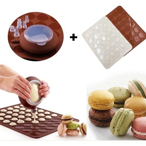 Silicone Mold Baking Mat NEW Silicone Macaron Pot Sheet Mat Nozzles Set Macaroon Pastry Oven Baking Mould Sheet Mat Baking Tools
