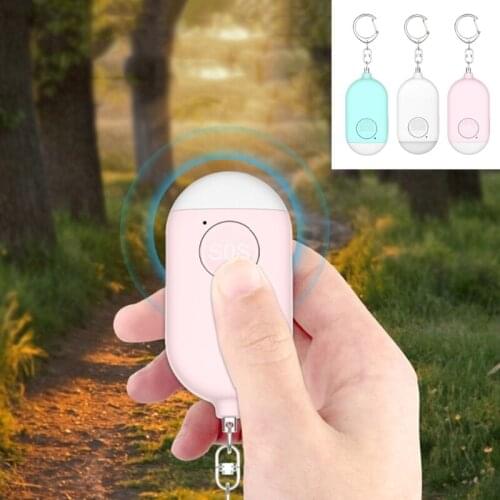 50LE Sos Keychain Alarm Suitable for Ladies Men the Elderly and Children Personal Key Alarm Protection Safety Equipment