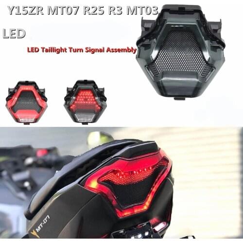 Motorcycle LED Taillight Brake Rear Turn Signal Indicator Lamp Tail Light For Yamaha YZF R3 R25 Y15ZR MT07 FZ07 LC150 MT-07 YZ-F