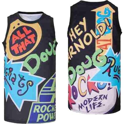 BG basketball jersey all that Jerseys Embroidery sewing printing Outdoor sportswear Hip-hop summer black jerseys