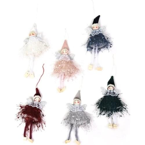 Adornos Navidad 2021 Natal Christmas Tree Decoration Christmas Lace Angle Drop Qrnament