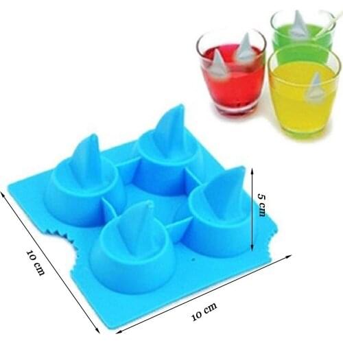 Shark Fin Shape Silicone Cake Mold 3D Ice Cube Mold Cool Whiskey Wine Cocktail Ice Cram Maker Cake Decorating Tool DIY Cake Tool