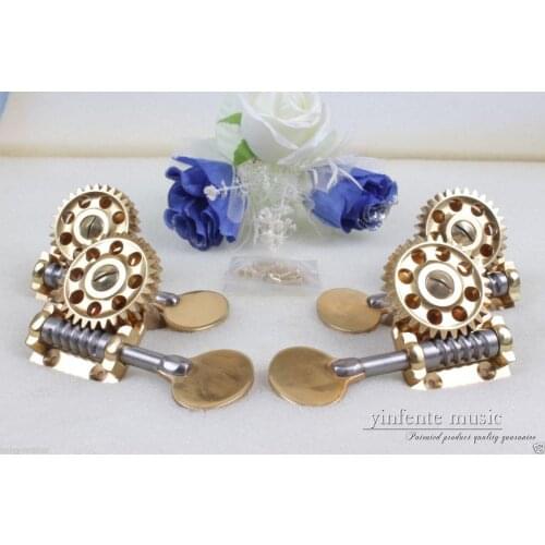 1set Double Bass Parts 3/4 4/4 Top grade Big wheel bass Peg Brass