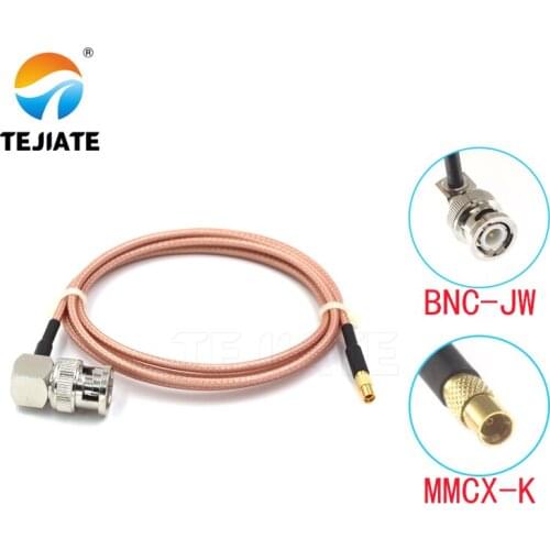 1PCS TEJIATE Adapter Cable BNC To MMCX Type BNCJW Convert MMCXK 8-90CM 1M 1.5M 2M Length Connector RG316 Wire