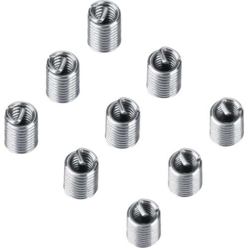 100pcs/set M2 1D/1.5D/2D/2.5D/3D Screw Thread Insert Stainless Steel SS304 Coiled Wire Helical Screw Thread Inserts