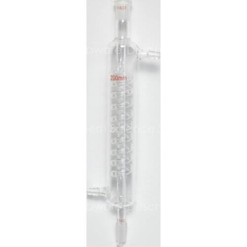200mm,14/23,Graham Condenser,Glass Coiled Column,Lab Chemical Glassware