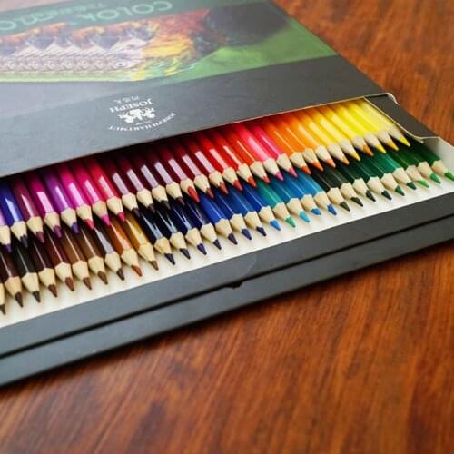 24/36/48/72 Colors Oily Color Pencil Artistic Color Lead Brush Sketch Wood Pencils Set Hand-Painted School Office Supplies