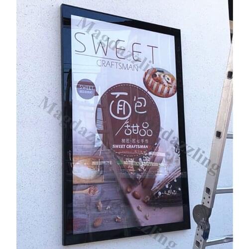 3 UNITS TAKE AWAY SHOP LED ILLUMINATED MENU BOARDS 24"x36" MAGENTIC ALUMINUM FRAME MENU SIGNS FOR RESTAURANT