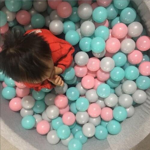 50pcs/lot Colorful Soft Plastic Ocean Water Pool Ocean Wave Ball Pit Balls Stress Air Ball for Kids Outdoor Fun Sports Baby Funn