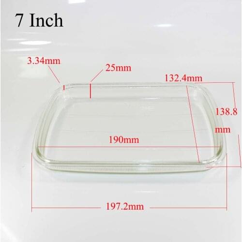 7" Head Light Clear Glass Lens