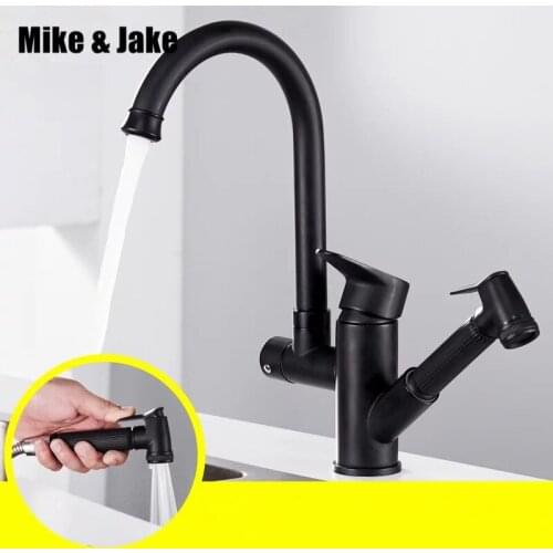 Black pull out kitchen faucet two function kitchen sink mixer black crane hot and cold pull down faucet pull-down kitchen faucet